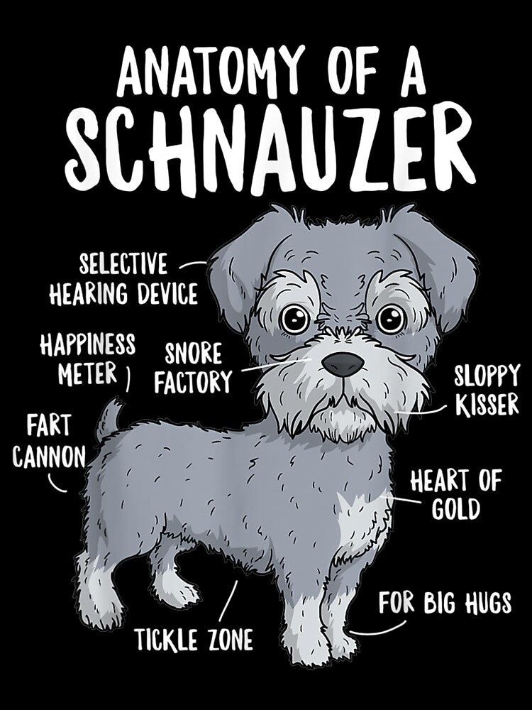 Anatomy Schnauzer Puppy Owner Funny Cute by donnagia
