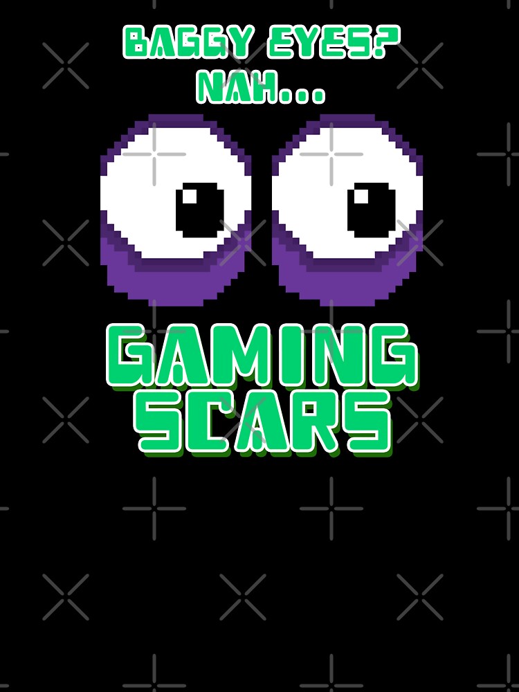 baggy eyes gaming scars pixel art by JoseloRochaArt