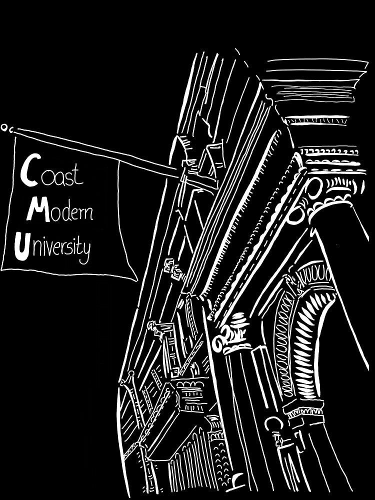Coast Modern University dark by CoastModernRPG Unisex , , , Long Sleeve Tee