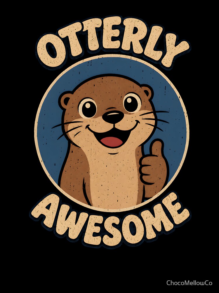 Otterly Awesome Cute Otter by ChocoMellowCo