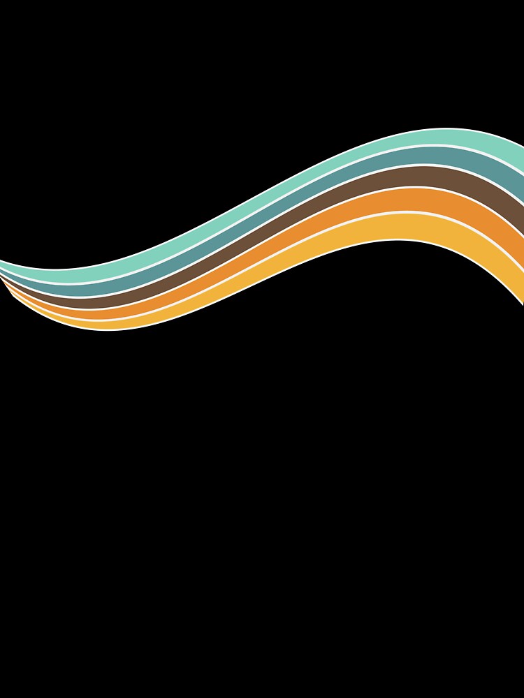 70s Retro Wave Swirl by LisWilliams