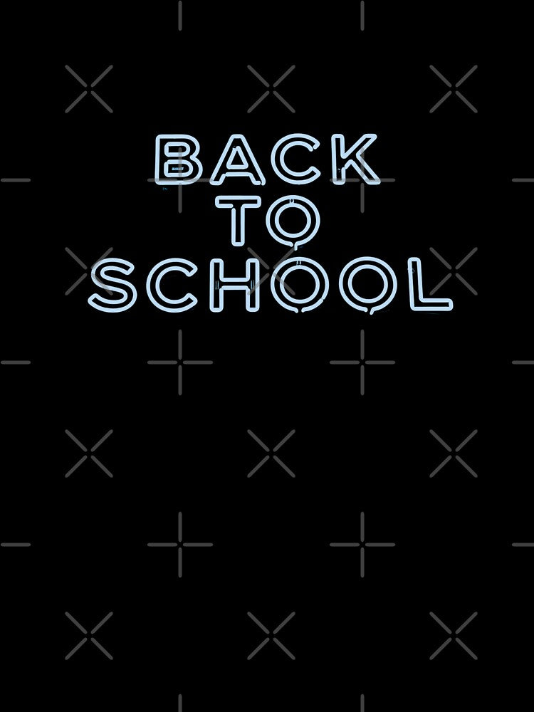 Back to School Neon Sign - Electric Blue Glow Text by spectomine