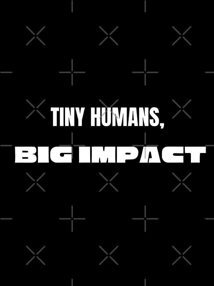 Tiny Humans Big Impact Teacher TShirt Teacher Appreciation Gift Minimal Tee by HopeAndHustle
