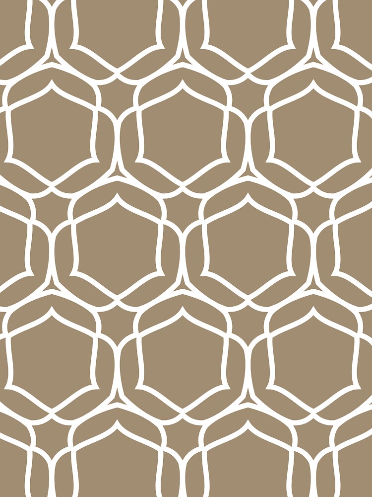 Brown and White Overlapping Shape Tile Pattern Pairs DE 2022 Trending Color Tuscan Mosaic DE6208 by ColorOfTheYears