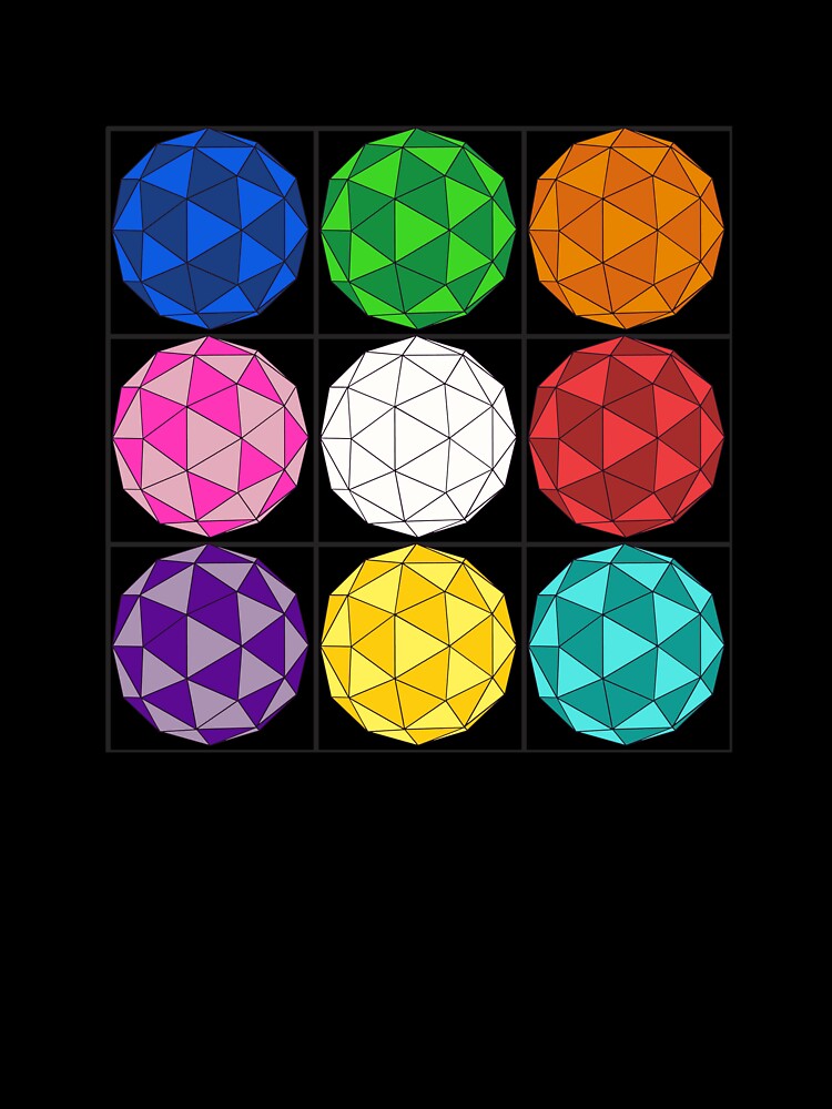 Icosahedron (Colored) Wall Of Fame by createVisions