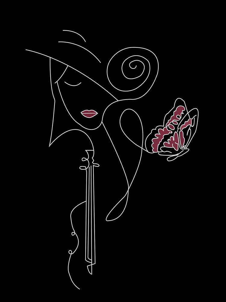 The Void That Reflects Your Beauty - Line Art Drawing by MONLart