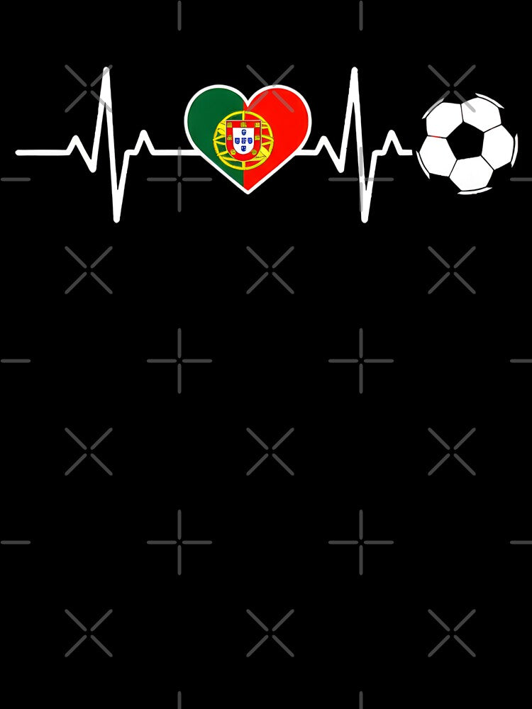 Portugal Football Heartbeat | Seleção Das Quinas Soccer Fan by dudelinart Unisex , , , Long Sleeve Tee