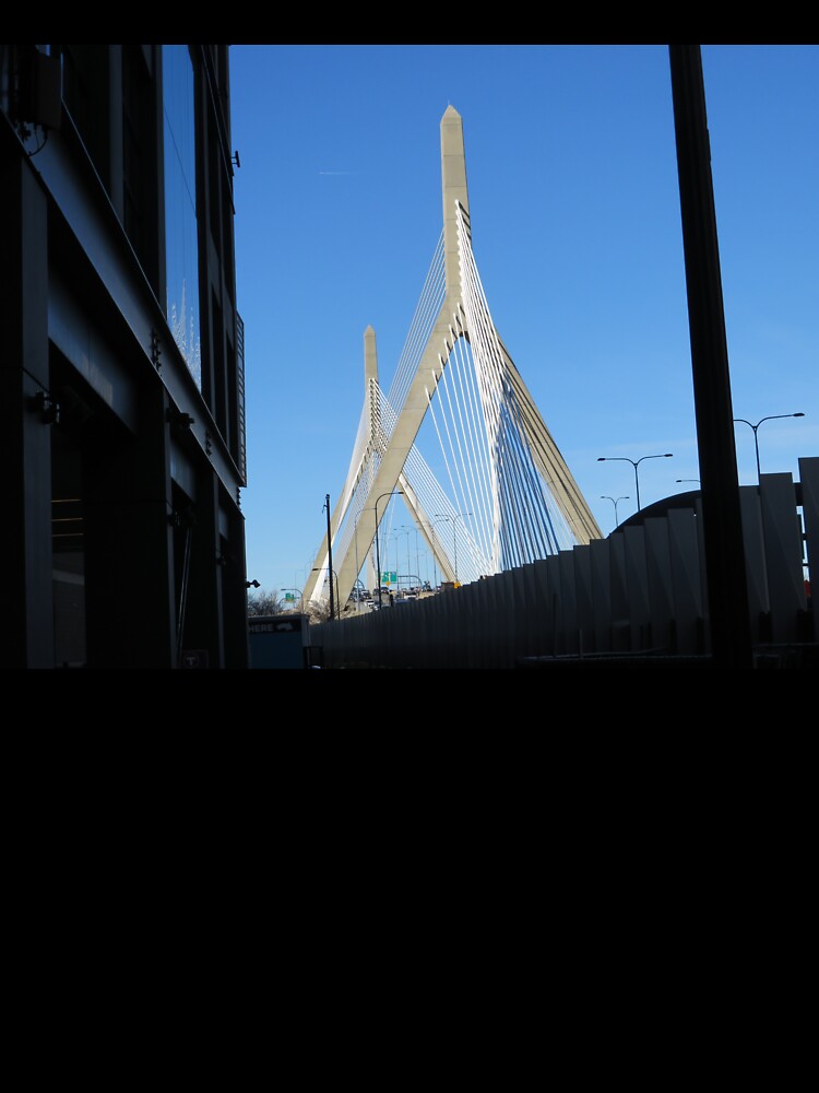 Modern Bridge, Modern Architecture, Boston, Massachusetts by lenspiro Unisex , , , Long Sleeve Tee