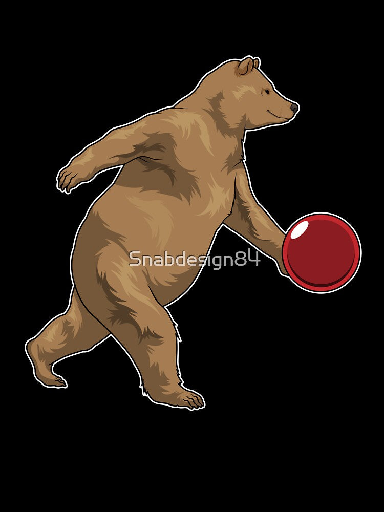 Bear Bowling Bowling ball by Snabdesign84