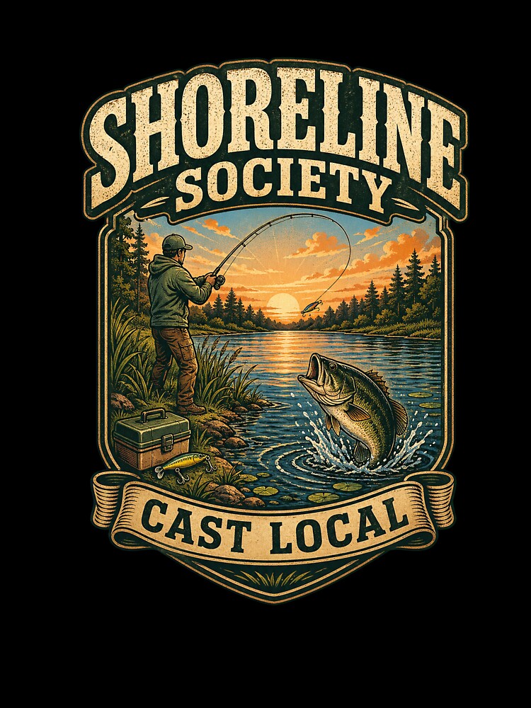 Shoreline Society Cast Local Fishing Shirt by Andrew Lomax