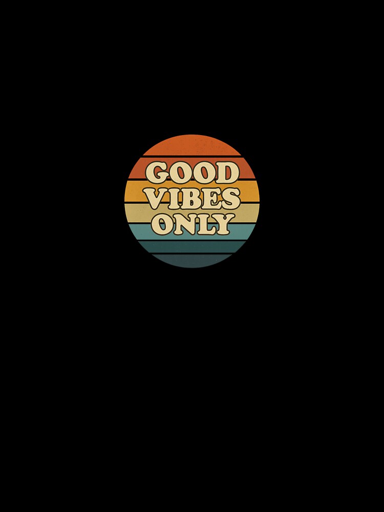 Good Vibes Only Vintage Retro Sunset T-Shirt Sticker Design by Picelmintco