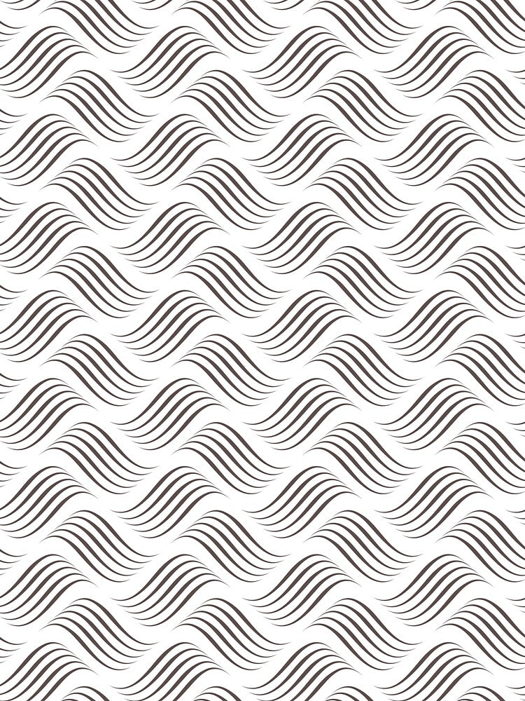 Dark Brown and White Wavy Tessellation Pattern Pairs DE 2022 Popular Color Nomad DET697 by ColorOfTheYears