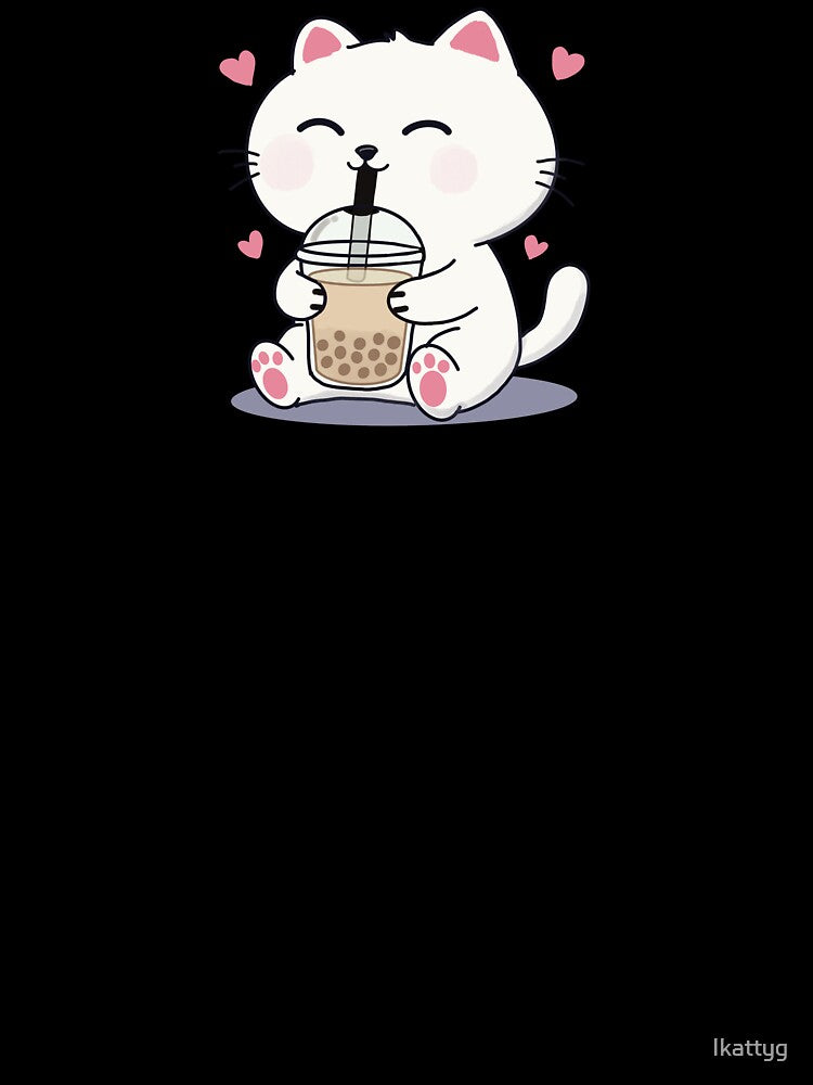 Happy Boba Tea Cat by Ikattyg