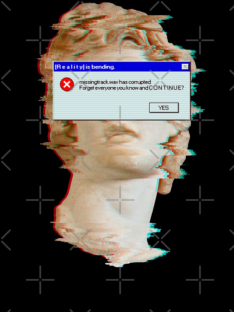 Reality is Bending. Aesthetic Greek Statue with error popup product by D-C-Designs