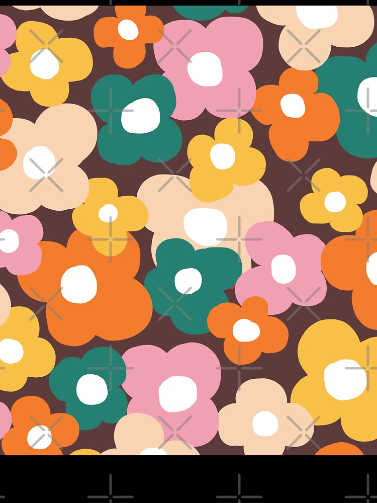 Groovy 70s Vintage Retro Flower Power in Autumnal Colors by Deutschic