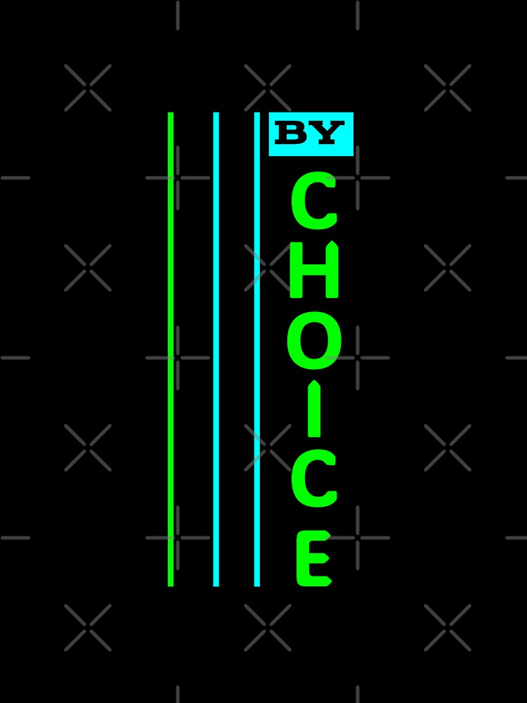 By Choice Motivational Typography Neon Graphic Design by PixelParinda