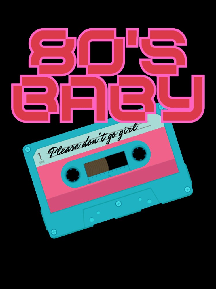 80’s Baby Oversized by SandraTorrez Unisex , , , Long Sleeve Tee