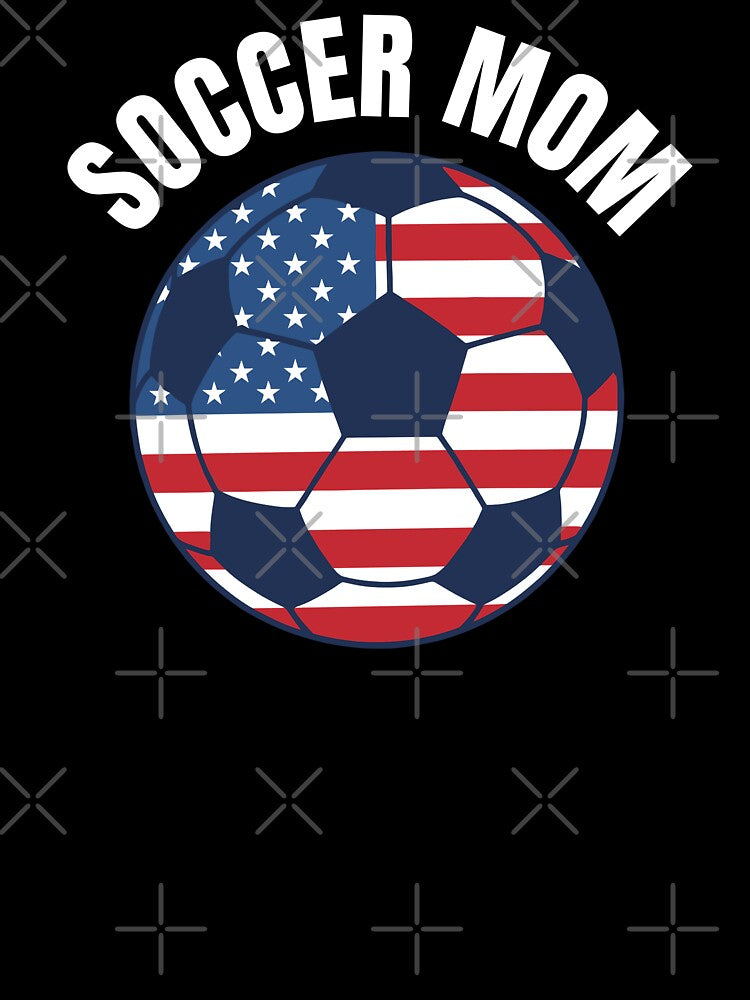 Soccer Mom America Mother's Day American Ball Gift Celebrate Moms USA by DogLover332 Unisex , , , Long Sleeve Tee