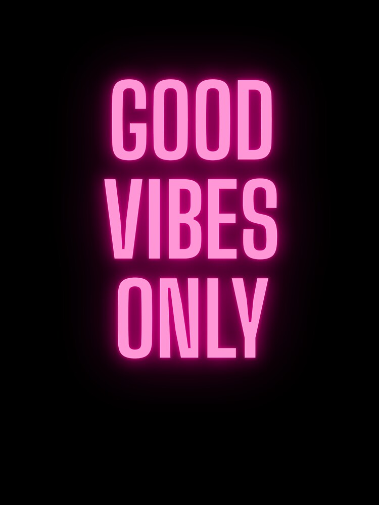 Good Vibes Only – Minimalist Positive Quote by Pixel--Threads