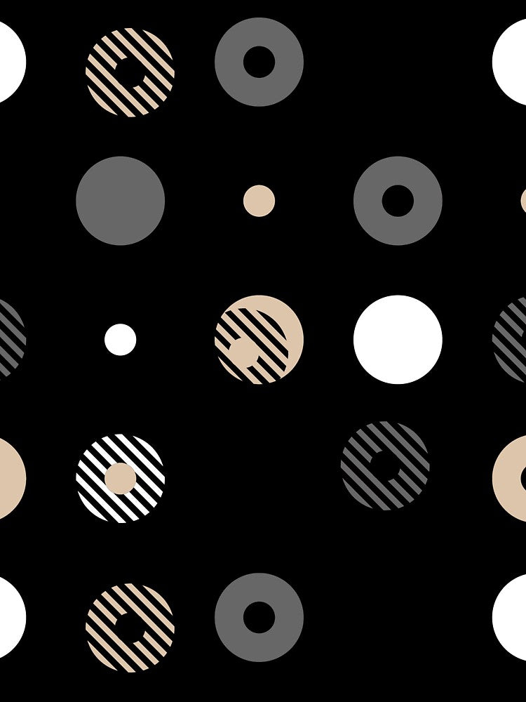 Brown Gray Black White Stripe Circle Dot Pattern Pairs DE 2022 Trending Color Cliff's View DEC720 by ColorOfTheYears