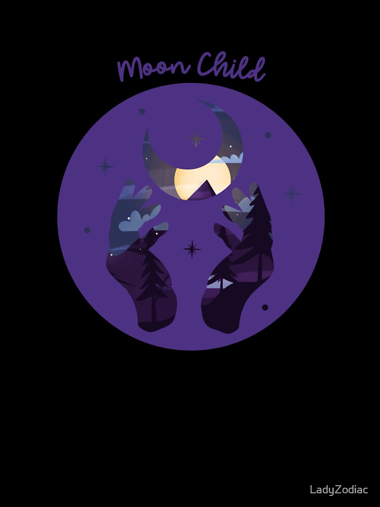 Moon Child Royal Purple Cosmic Hands by LadyZodiac