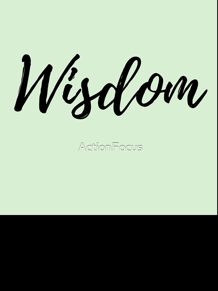 Wisdom - Mint Background Positive Affirmation by ActionFocus