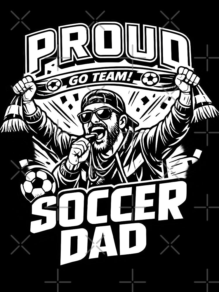 Proud Soccer Dad Funny Football Fan Father's Day by DREAMBURN™ Unisex , , , Long Sleeve Tee