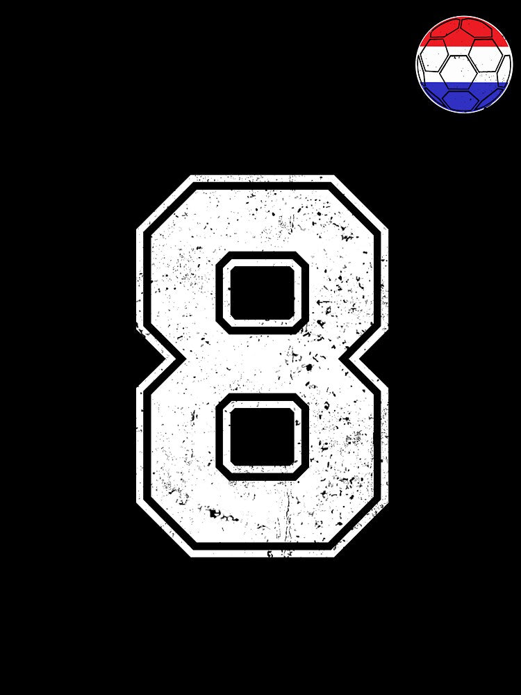 Netherlands Soccer Number 8 Vintage Sports Fan by LiviuGligoros Unisex , , , Long Sleeve Tee