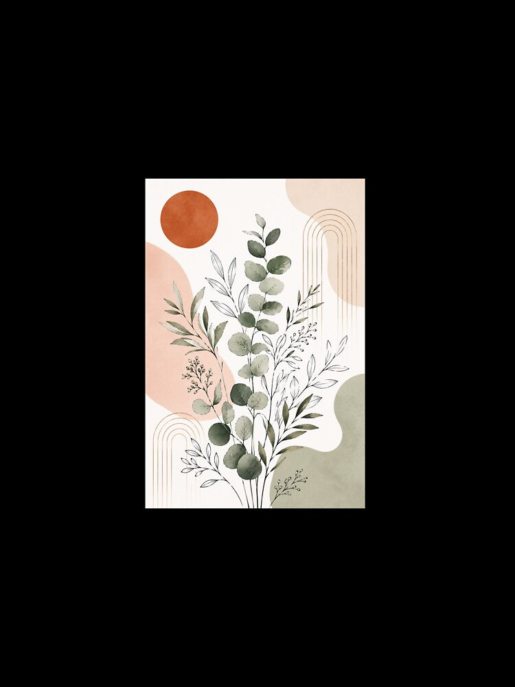 Minimalist Boho Eucalyptus Leaf Art by AlexGreaney