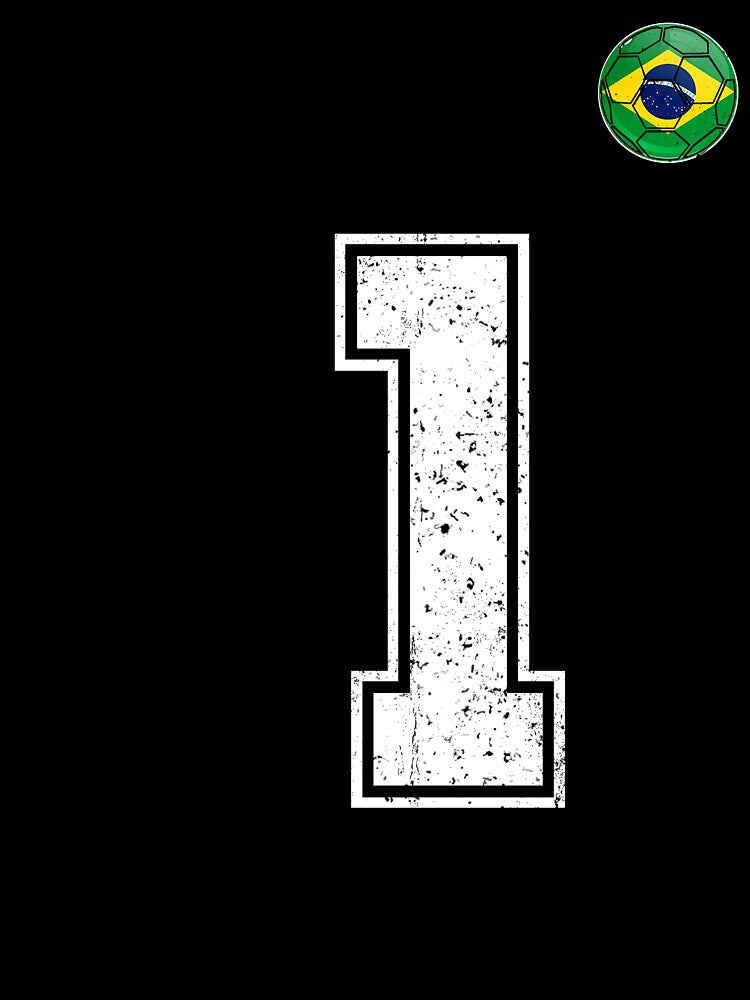 Number 1 Brazil Futbol Football Brazilian soccer Flag Jersey by RoyesButler Unisex , , , Long Sleeve Tee