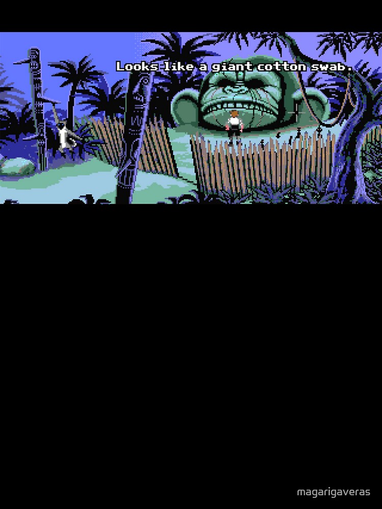 Monkey island with giant cotton swab by magarigaveras