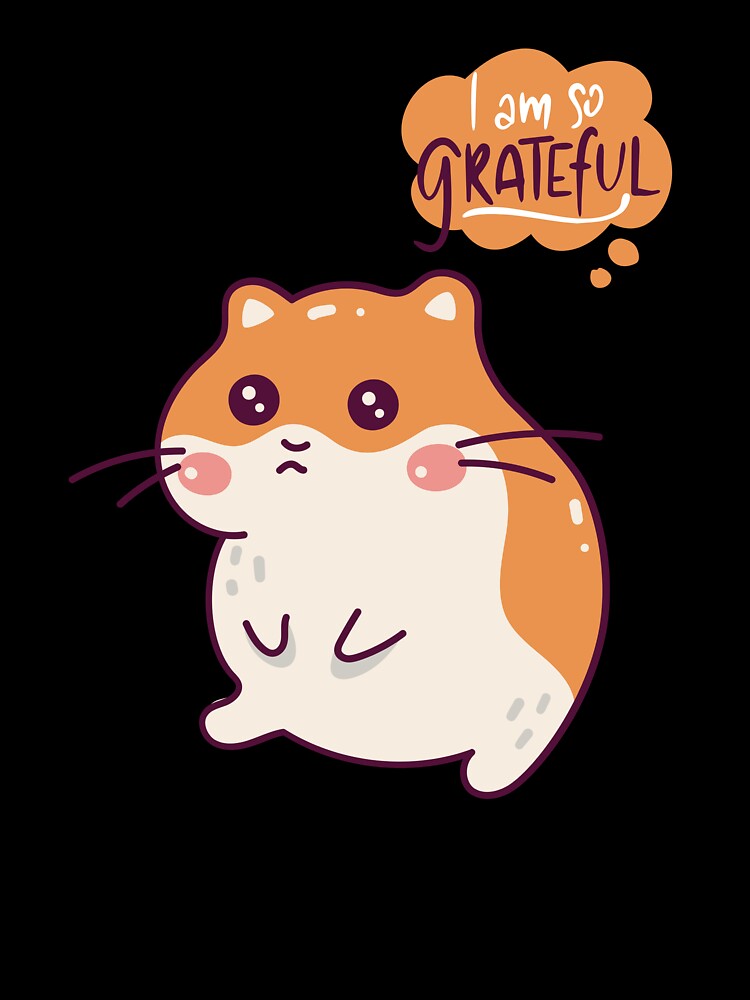 I am so grateful - Sad Hamster by Babinooart