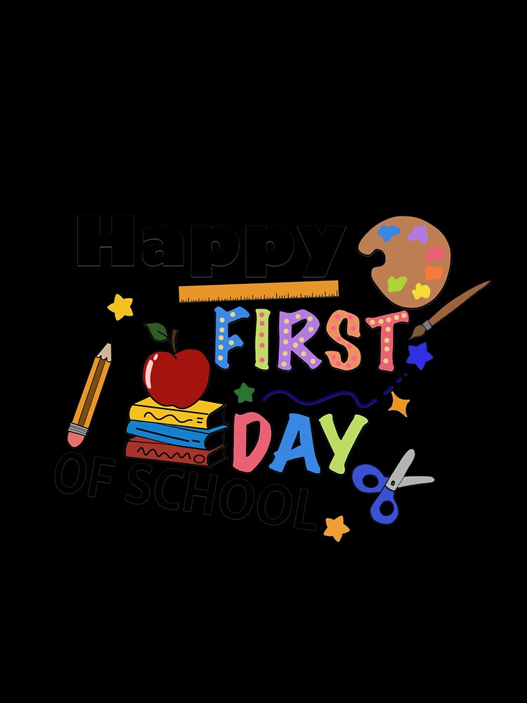 Happy First Day of School Cute Colorful Design by baty74