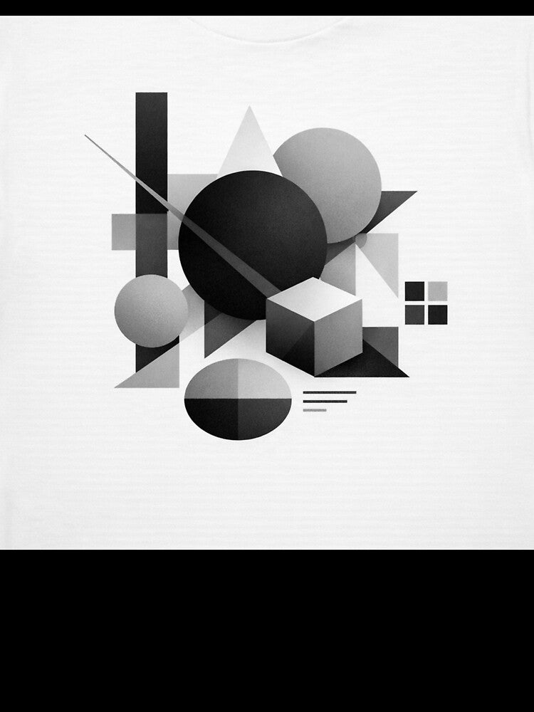 Geometric Composition in Monochrome Balance by JuViRo
