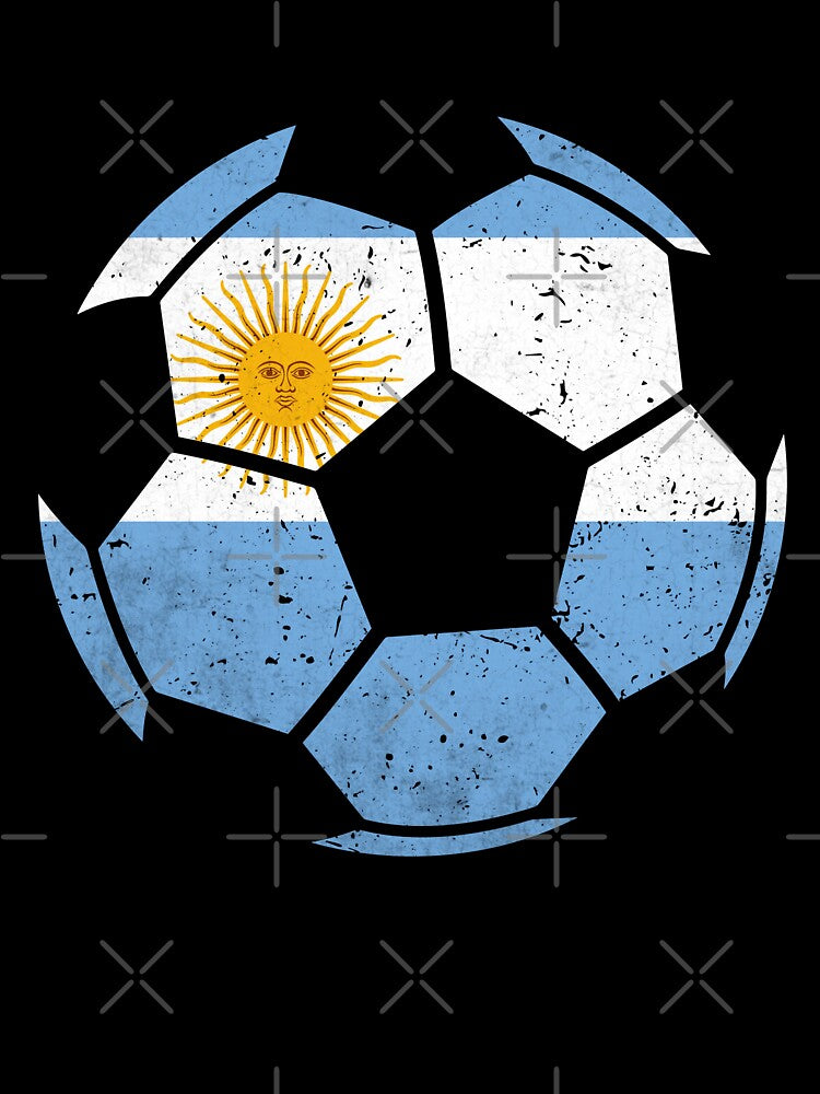 Argentina Soccer Ball Flag Jersey Argentines Football Fan by EIMgraphic Unisex , , , Long Sleeve Tee