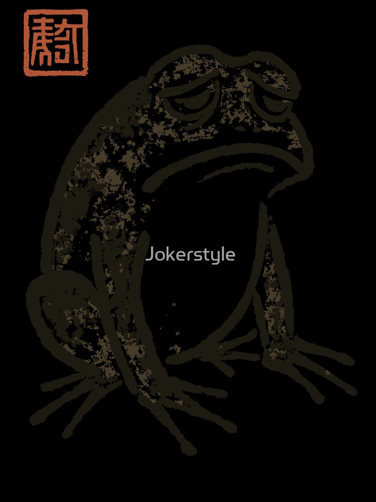 Cute Cottagecore Frog Crying Funny Japanese Aesthetic Design by Jokerstyle