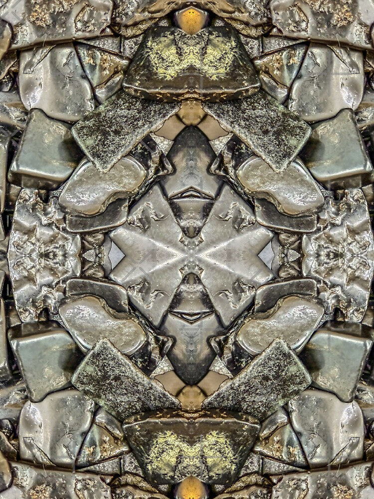 Stone Axis – Symmetrical Rock Abstract Mandala by aadventures