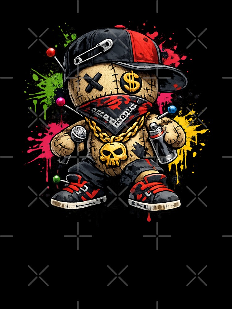 Hip Hop Voodoo Bear Graffiti Streetwear Plush Character Art by jimbo7664