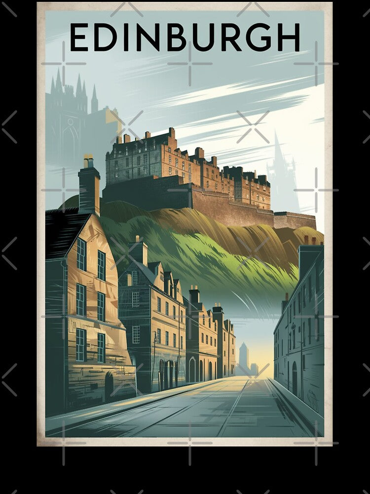 Edinburgh Vintage Travel Poster by TravelerRat