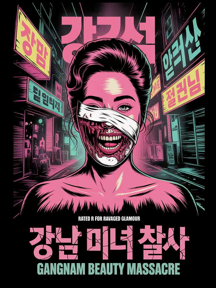 Gangnam Beauty Massacre – Ravaged Glamour Horror Tee by DreamCraze