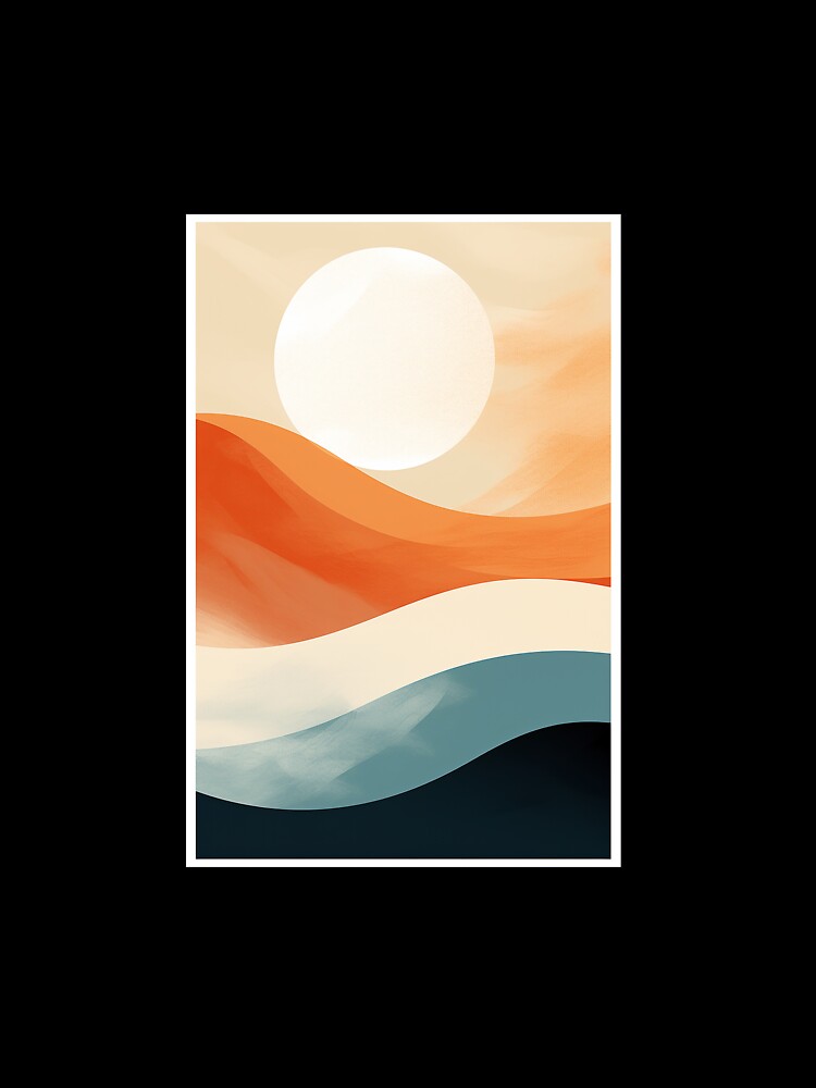 Lunar Art - Aesthetic Modern Orange Blue by better0ffread