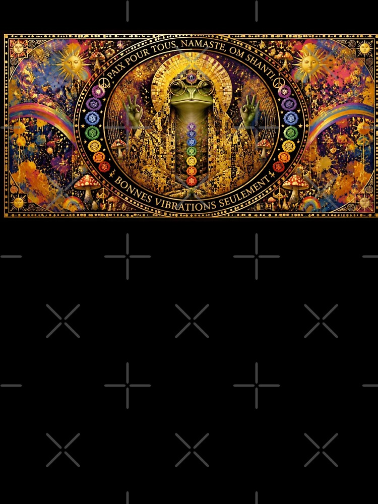 Toad Guru Icon - Peace For All, Namaste, Chakras and Good Vibrations à la Klimt by Natalia-Vlad