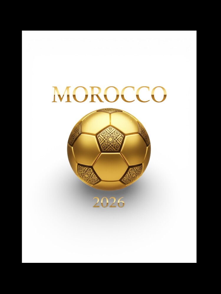 Copy of Morocco 2026 World Cup - Traditional Zellige Football Design by Moccroad Unisex , , , Long Sleeve Tee