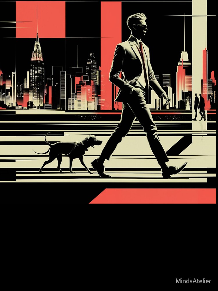 The gentleman and his dog by MindsAtelier