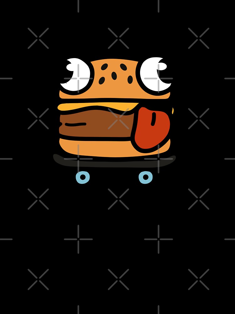 Skater Burger – Funny Burger on a Skateboard by Siroiyy