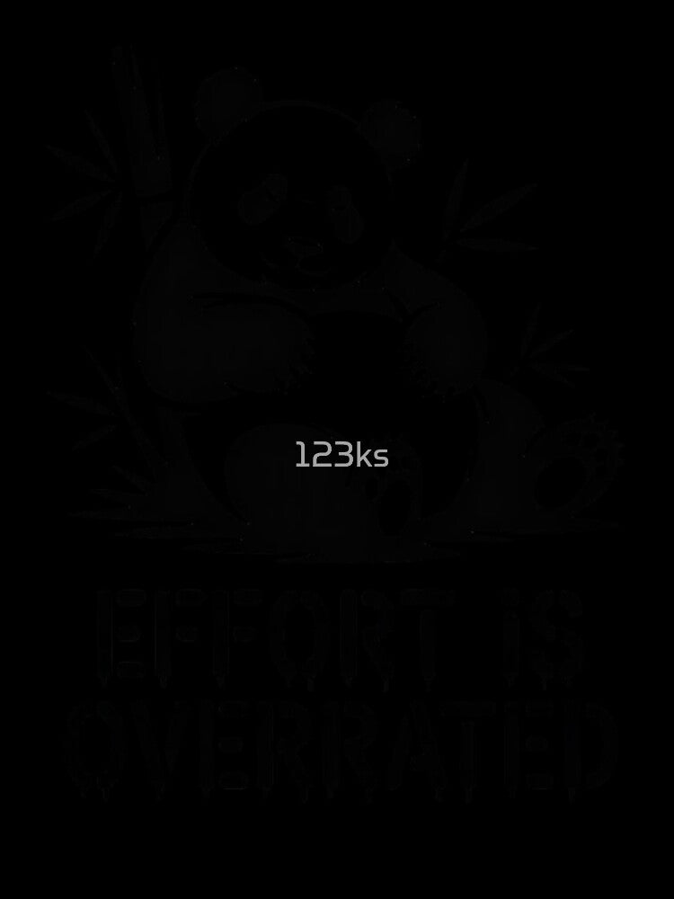 Lazy Panda Effort Is Overrated by 123ks