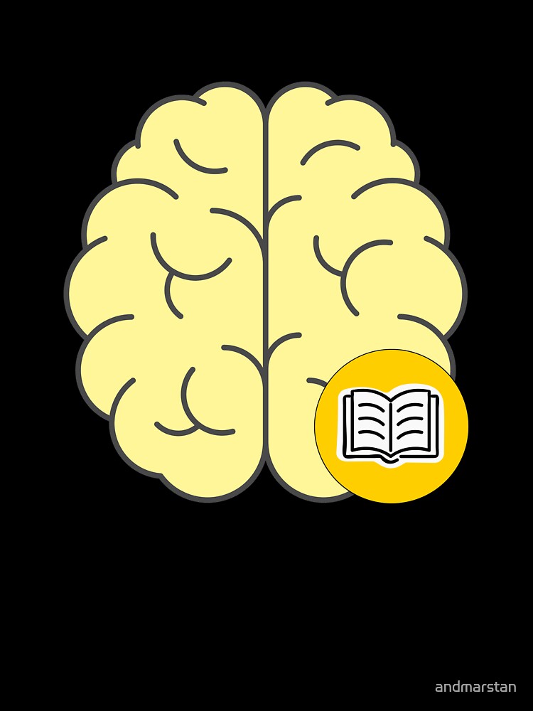 Brain Loves Books (Yellow) by andmarstan