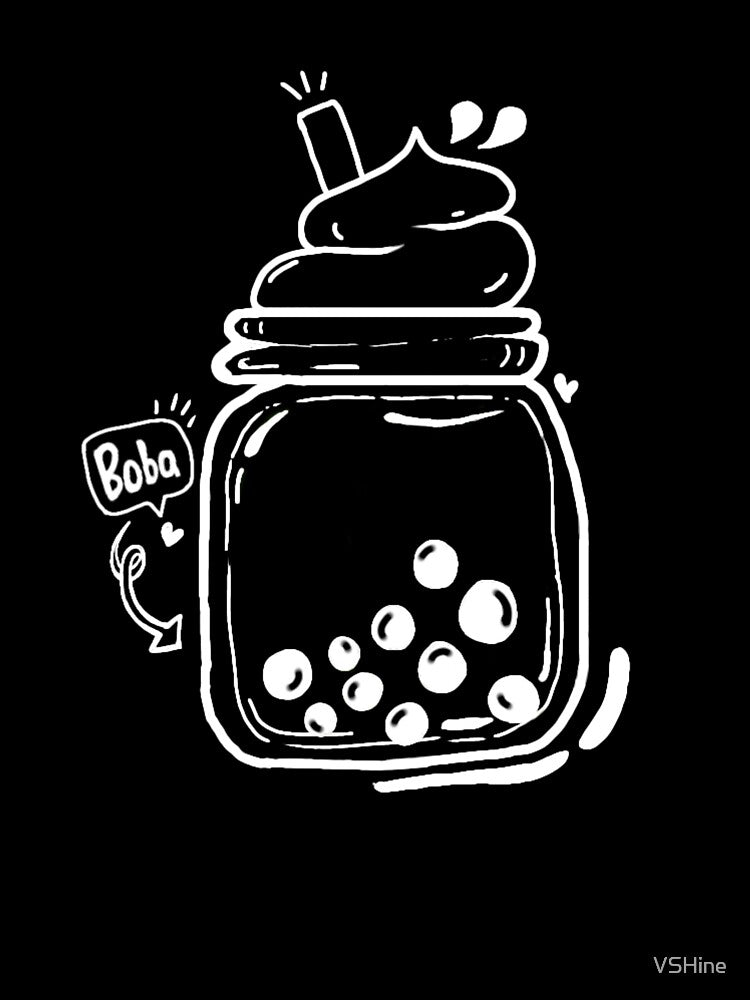 Cute boba doodle by VSHine
