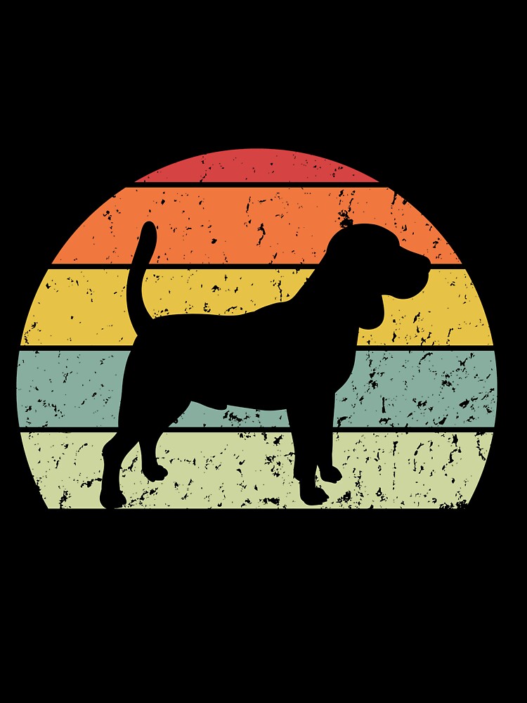 Cute Retro Sunset Beagle lover design - black text by 29Bumblebee