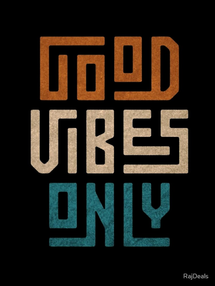 Good Vibes Only – Colorful 3D Typography Design by RajDeals